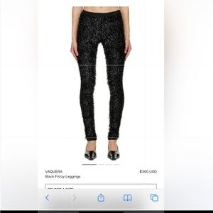 Vaquera Black Frizzy Leggings